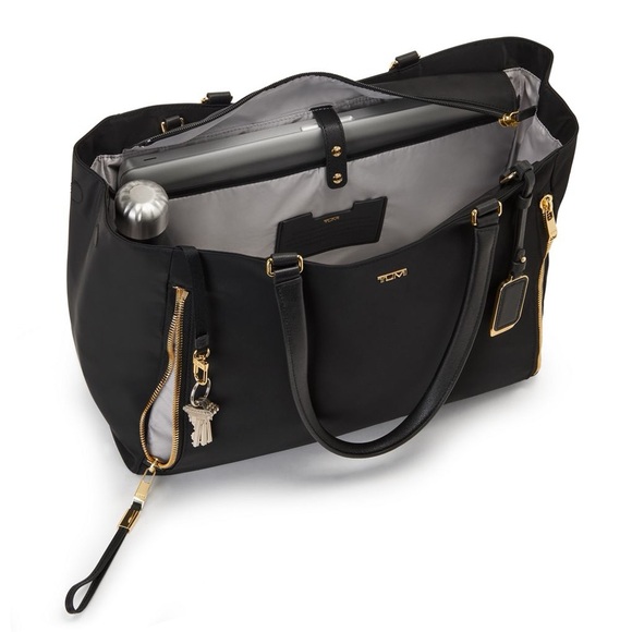 Tumi Voyageur Valetta Large Tote Black and Gold - Picture 3 of 8